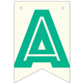 アイボリー白数々の色文字☆ハッピー☆誕生日☆ バンティングフラッグ (第3の旗)