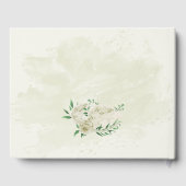 アイボリー白結婚花 ゲストブック (裏面)