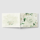 アイボリー白結婚花 ゲストブック (全面)