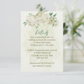 アイボリー白花結婚詳細 エンクロージャーカード (スタンド正面)