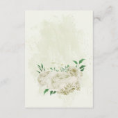 アイボリー白花結婚詳細 エンクロージャーカード (裏面)