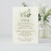 アイボリー白花結婚詳細 エンクロージャーカード (スタンド正面)