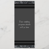 アイボリー白黒マーブル結婚式 プログラム (裏面)