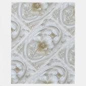 アイボリー白 フリースブランケット (正面)