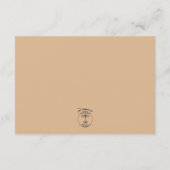 アイボリー秋フローラブーケと金ゴールド詳細 エンクロージャーカード (裏面)