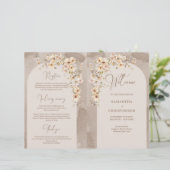 アイボリー素朴ワイルドフラワーズボホアーチ折り畳みプログラム (スタンド正面)