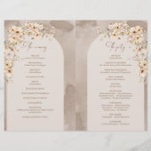 アイボリー素朴ワイルドフラワーズボホアーチ折り畳みプログラム (裏面)