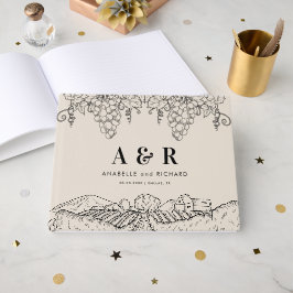 アイボリー素朴ヴィネヤードナパバレーワイナリー結婚ズ ゲストブック