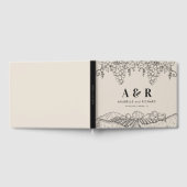 アイボリー素朴ヴィネヤードナパバレーワイナリー結婚ズ ゲストブック (全面)