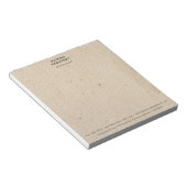 アイボリー素朴紙ミニマリスト企業の事業 ノートパッド (アングル)