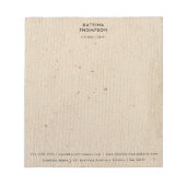 アイボリー素朴紙ミニマリスト企業の事業 ノートパッド (正面)