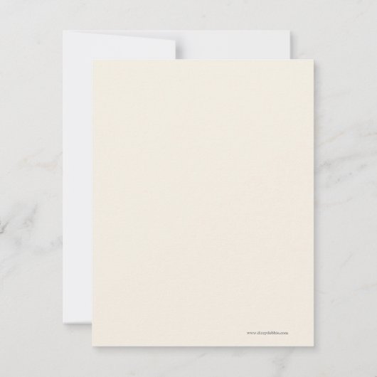 アイボリー結婚のリハーサルディナー招待状 招待状 (裏面)