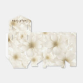 アイボリー結婚の花デザイン フェイバーボックス (折り畳みなし)