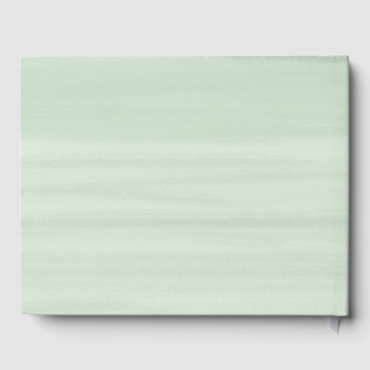 アイボリー結婚フローラパーソナライズされた造幣局 ゲストブック (裏面)