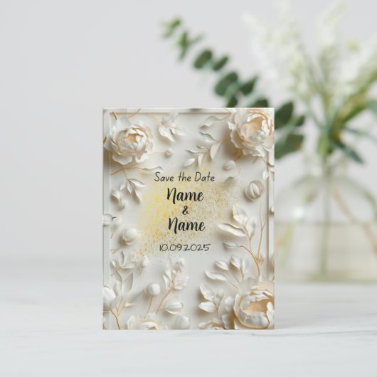 アイボリー結婚式招待状 (スタンド正面)