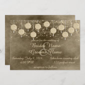 アイボリー結婚灯 招待状 (正面/裏面)