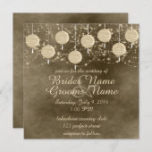 アイボリー結婚灯 招待状 (正面/裏面)