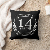 アイボリー結婚記念日14年 クッション (ブランケット)