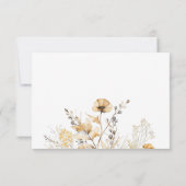 アイボリー結婚野花 出欠カード (裏面)