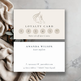 アイボリー美容師シザー6パンチのロイヤリティ 名刺