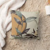 アイボリー自然芸術的抽象芸術水色 クッション (ブランケット)