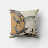 アイボリー自然芸術的抽象芸術水色 クッション (裏面)