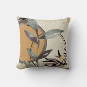 アイボリー自然芸術的抽象芸術水色 クッション (正面)