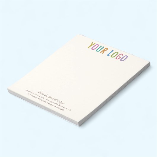 アイボリー色のノート カスタムロゴ パーソナライズ ノートパッド
