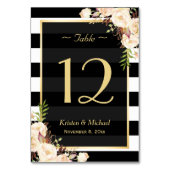 アイボリー色フローラのテーブ結婚ル番号の濃淡 テーブルナンバー (裏面)