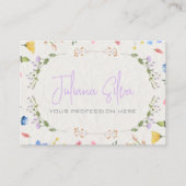 アイボリー花水彩 名刺 (正面)