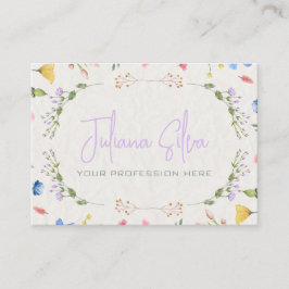 アイボリー花水彩 名刺