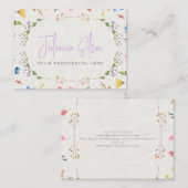 アイボリー花水彩 名刺 (正面/裏面)