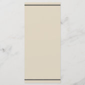 アイボリー茶色の黒い野生の花の冬のウェディングメニュー プログラム (裏面)