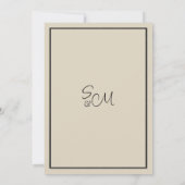 アイボリー茶色の黒い野生の花の冬の日付を保存 招待状 (裏面)