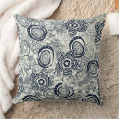 アイボリー藍 クッション (ブランケット)