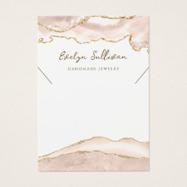 アイボリー赤面アジェートネックレスディスプレイカード