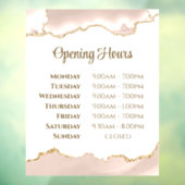 アイボリー赤面ゲート開館時間ウィンドウの固定 ウィンドウサイン (シート3)