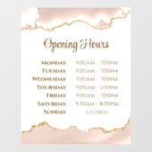 アイボリー赤面ゲート開館時間ウィンドウの固定 ウィンドウサイン (シート)