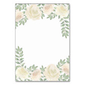 アイボリー赤面シャンパン結婚フローラの挿入カード テーブルナンバー (裏面)