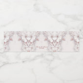 アイボリー赤面ピンクフローラウォーターボトルラベル ペットボトルラベル (シングルラベル)