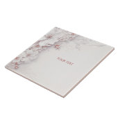 アイボリー赤面ピンクフローラセラミックタイル タイル (側面)