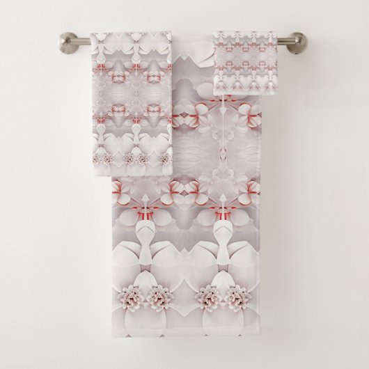 アイボリー赤面ピンクフローラタオルセット バスタオルセット (インサイチュ)