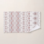 アイボリー赤面ピンクフローラタオルセット バスタオルセット (ハンドタオル)