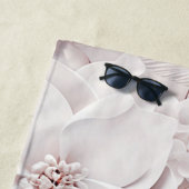 アイボリー赤面ピンクフローラビーチタオル ビーチタオル (インサイチュ)