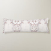 アイボリー赤面ピンクフローラ抱き枕 ボディピロー (正面)