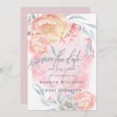 アイボリー赤面フ素朴ァラエレガントーズ招待状 招待状 (正面/裏面)