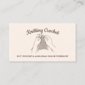 アイボリー赤面手作りホビーアミグルミクロシェ 名刺 (正面)