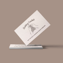 アイボリー赤面手作りホビーアミグルミクロシェ 名刺