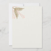 アイボリー赤面金ゴールドフローラ保存日付 セーブザデート (裏面)