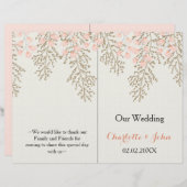 アイボリー赤面金ゴールドフローラ結婚式 (正面/裏面)